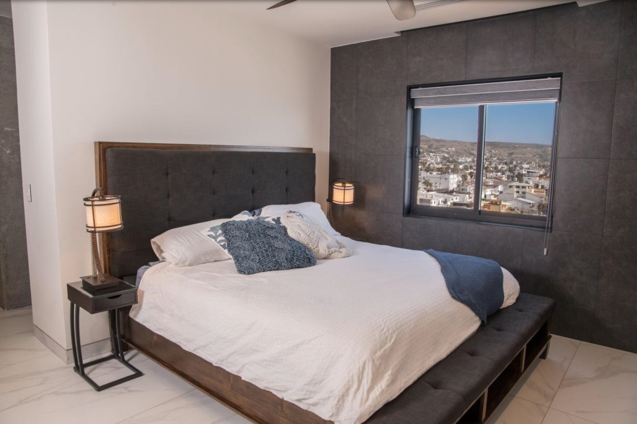 Calm private primary bedroom